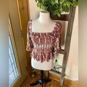💥Rockin’ C Western Wear Smocked Top💥 NWT